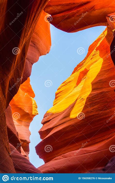 Antelope Canyon In The Navajo Reservation Near Page Stock Photo Image