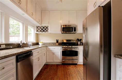 Monticello folding teak steps $298 white cabinets and stainless steel appliances - Google ...