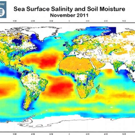 Global Monthly Soil Moisture And Ocean Salinity Experimental Map