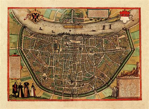 Map Of Cologne 1572 Photograph By Andrew Fare Fine Art America