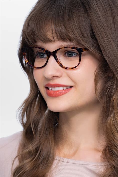 Depth Cat Eye Brown Floral Glasses For Women Eyebuydirect Canada
