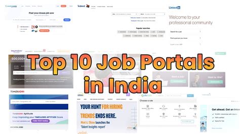 Top Best Job Portals In India Youtube