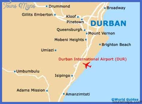 Durban Map Tourist Attractions