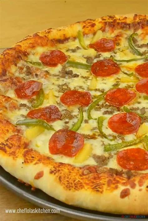 Homemade Pizza Recipe From Scratch Chef Lolas Kitchen