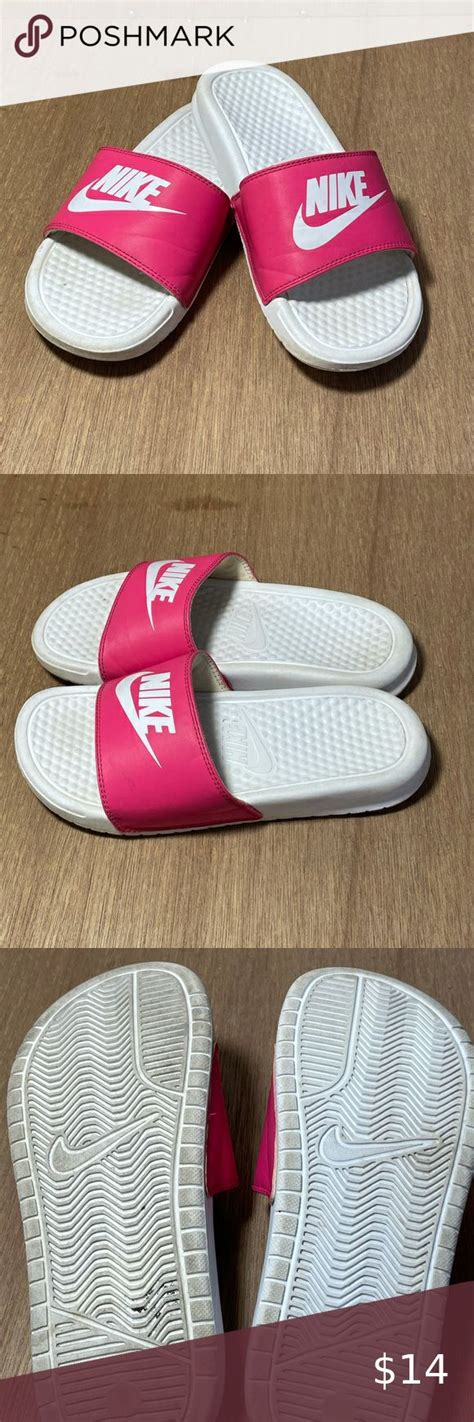Girls Nike Pink Slides Sandals Size 4y In 2022 Pink Slides Slides