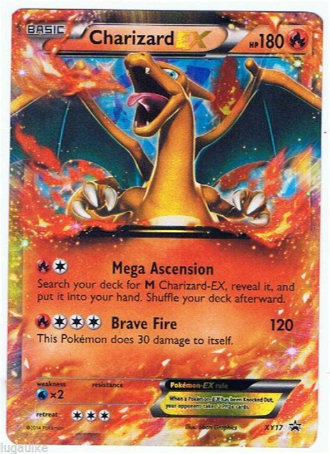 I noticed how there was a lack of proper scans of pokémon card backs this took a while to get right but i am happy with the result! Pokemon Card Rare Holo Promo Charizard EX XY17 FREE ...