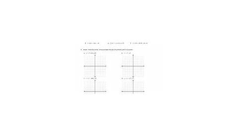 key features of quadratic functions worksheets answers