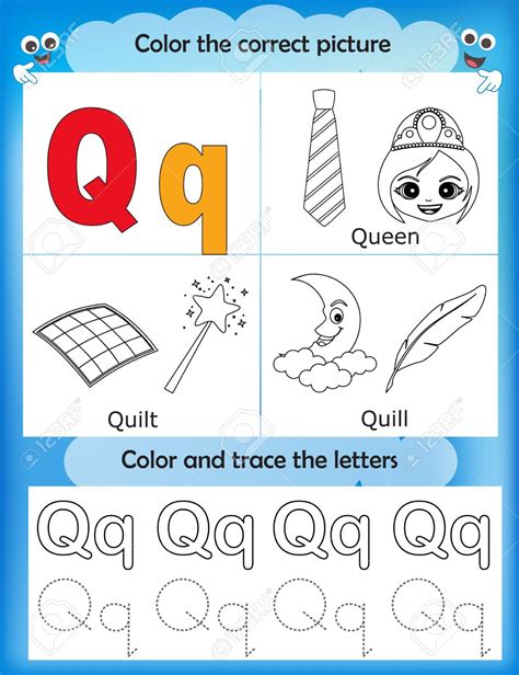 Alphabet Learning And Color Letter Q Manualidades A Raudales