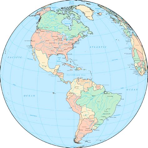 Central America Globe