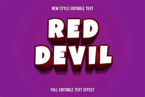 Text Effect Red Devil Graphic By 2kalehstudio2 · Creative Fabrica