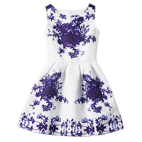 2017 Kids Dresses For Girls Children Sleeveless Summer Dress Teenagers