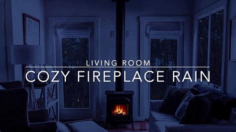 Cozy Fireplace In A Living Room Cabin Rain Sounds For Sleep 2 Hours