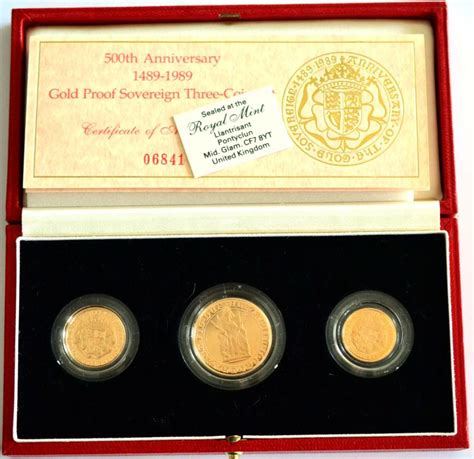 Lot 48 3 Coin Gold Proof Collection 1989 500th
