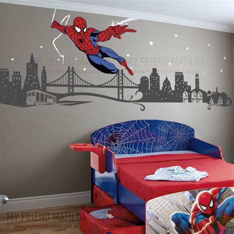 Spiderman Boys Wall Decal Themed Room Spider Man — Removable Wall