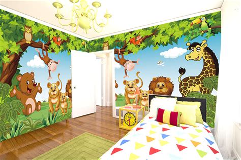 Cartoon Animation Child Room Wall Mural For Kids Room Boygirl Bedroom