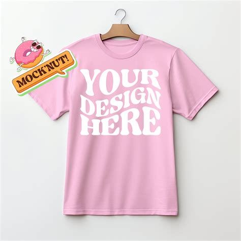 Pink Shirt Mockup Pink T Shirt Mockup Clothing Store Mockup Hanging Tee