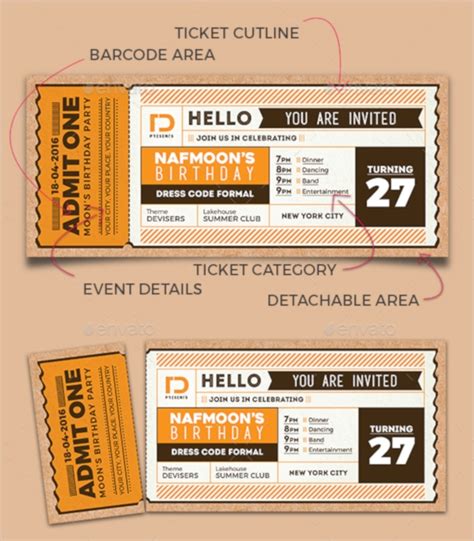 Free 36 Ticket Invitation Templates In Psd Eps Ai Ms Word