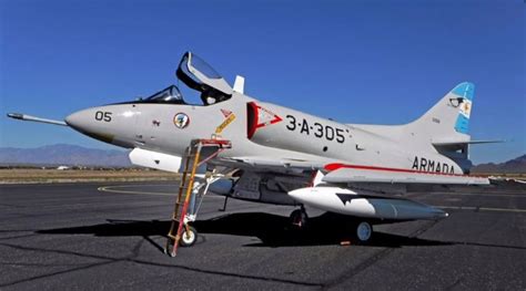 O A4 Skyhawk Com As Cores Da Armada Argentina Voou Na Semana Passada No