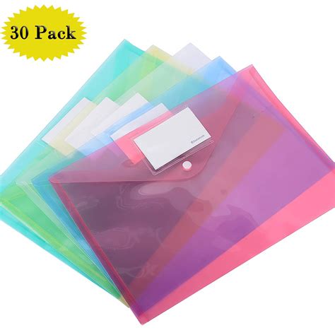 Plastic Wallet Folders Xndryan 30 Pcs Document File Folders