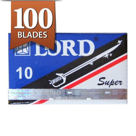 100 Lord Super Stainless Double Edge Safety Razor Blades — Fendrihan