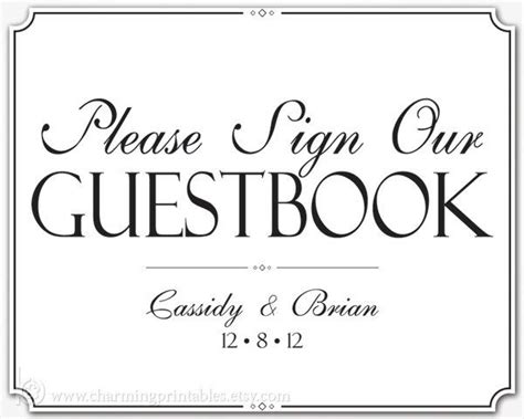 34 Best Images About Dyi Printable Wedding Guest Book Alternative