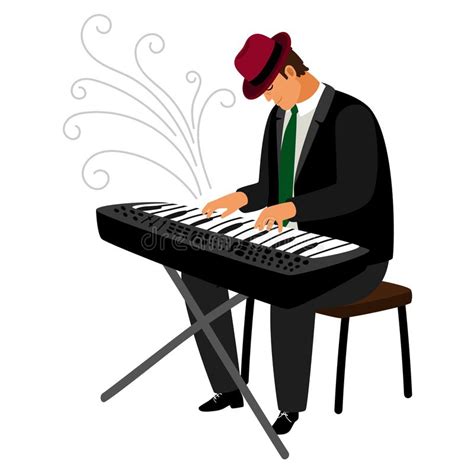 Pianist Concept Hand Drawn Isolated Vector Stock Vector Illustration