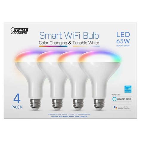 Feit Electric Wi Fi Smart Bulb Br30 Color Changing 4 Pack Smart Bulb