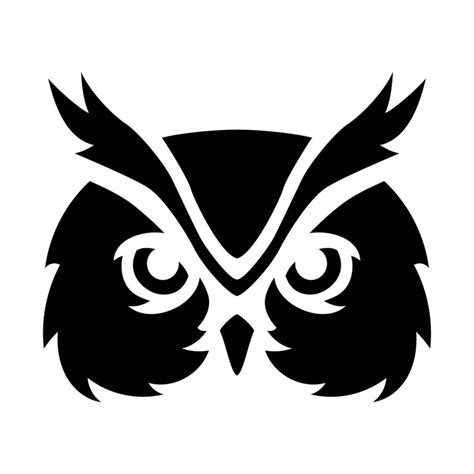 Owl Head Logo Icon 6549631 Vector Art At Vecteezy