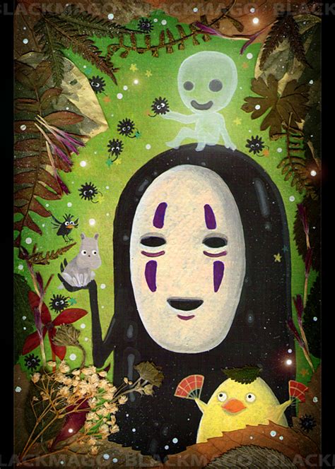 Portrait Of Spirited Aways No Face Kaonashi From Studio Ghibli By