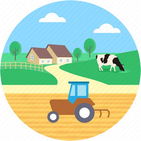 Farmhouse Farming Pasture Rural Village Icon Download On Iconfinder