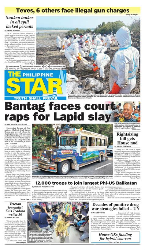 The Philippine Star March 15 2023 Newspaper Get Your Digital