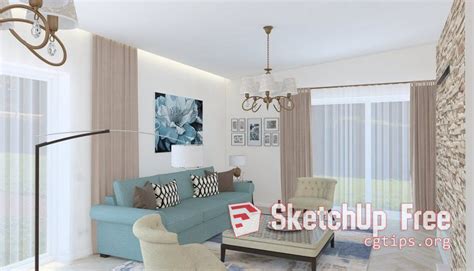 1686 Interior Classic Style Living Room Sketchup Model Free Download 1
