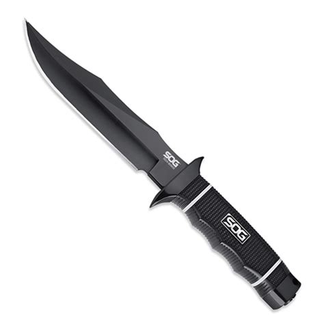 Sog Tech Bowie Knife Black Tini Blade 10bk
