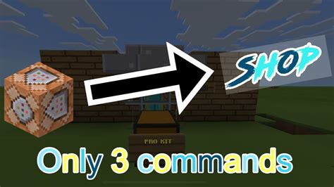 Command Block Shop Minecraft Bedrock Only 3 Commands Youtube