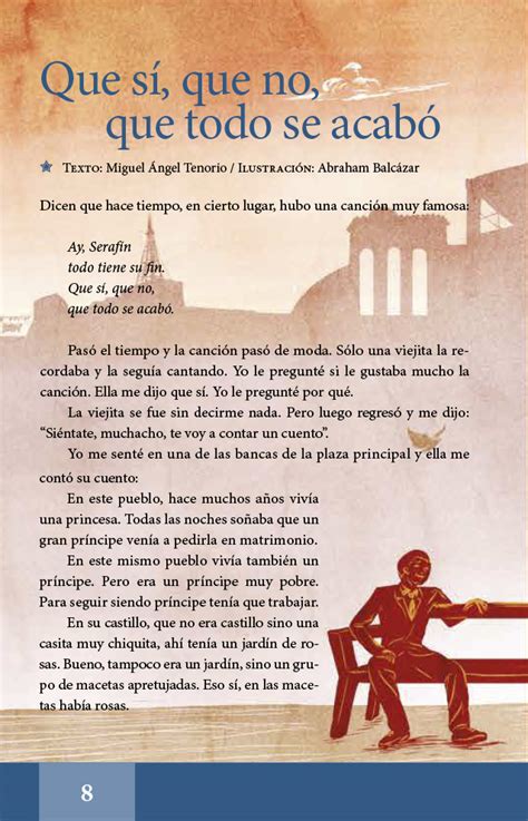 Libro de las niñas y los niños. Español libro de lectura Quinto grado 2017-2018 - Página 8 - Libros de Texto Online
