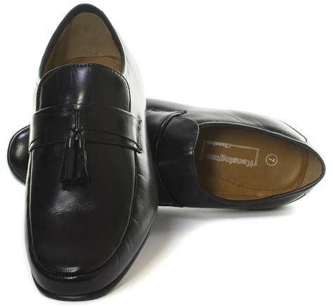 Kensington Classics Mk005a Toggle Black Leather Mens Shoes All Sizes £