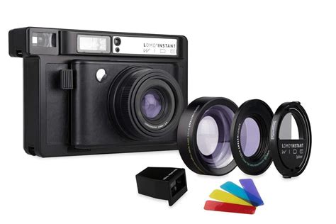 Lomoinstant Wide Camera And Lens Combo Black Instant Camera