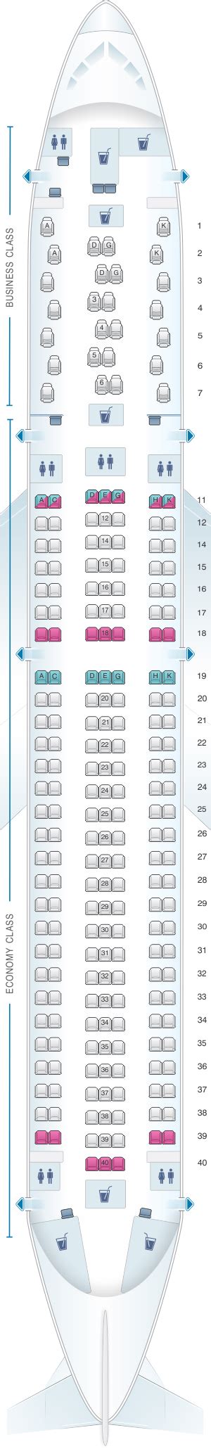 Seat Map Austrian Airlines Boeing B767 300 Er Version 26199