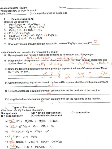 ️chemistry Semester 1 Review Worksheet Free Download