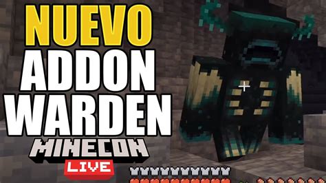 👉 Nuevo Addon Warden Para Minecraft Pe 116 Bedrock Nuevo Mob De