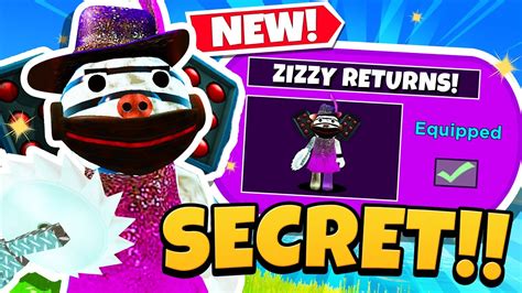 How To Unlock Zizzy Returns Skin In Roblox Piggy 2 Youtube