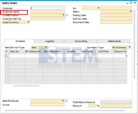 Mengubah Deskripsi Field Sap Business One Indonesia Tips Stem Sap