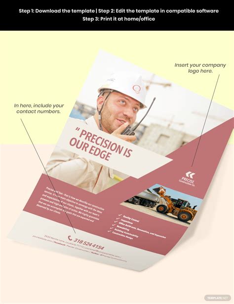 Construction Offered Marketing Flyer Template Download In Word Pdf