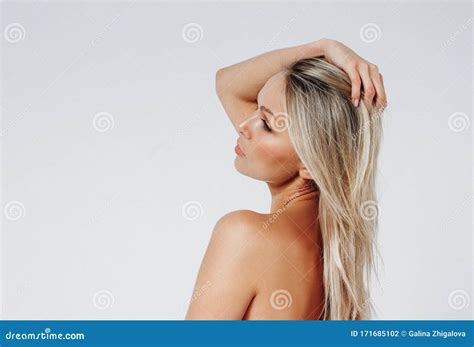 Blonde Hair Sensitive Woman 35 Year Plus From Behind Close Up Beauty