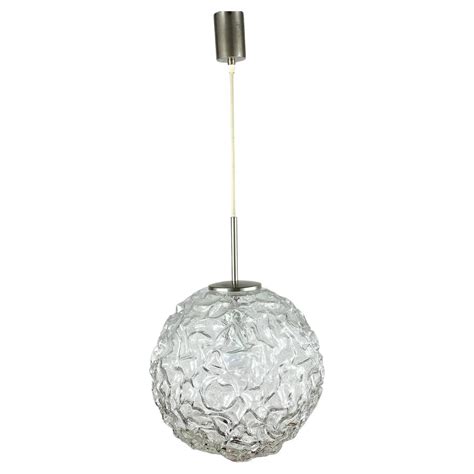 Large Glass Globe Pendant Lamp At 1stdibs