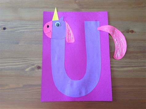 U Is For Unicorn Craft Preschool Craft Letter Of The Week Craft