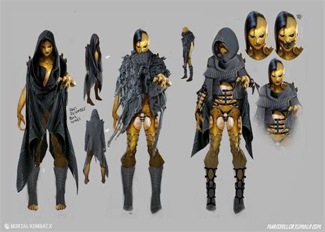 Dvorah Mortal Kombat X Character Development Sketches Mortal