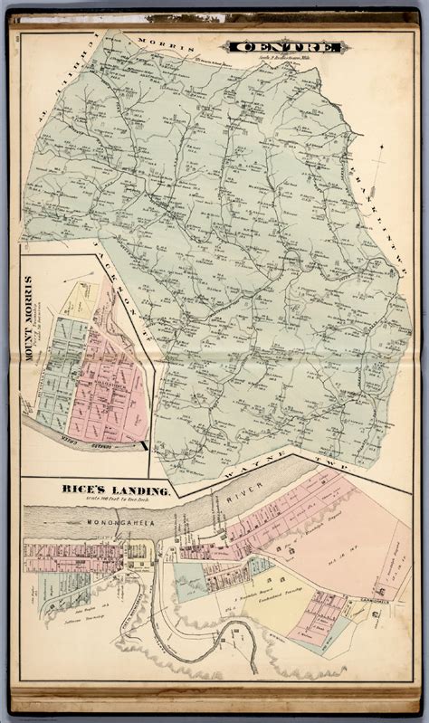 Centre Greene County Pennsylvania Rice S Landing Mount Morris David Rumsey Historical Map