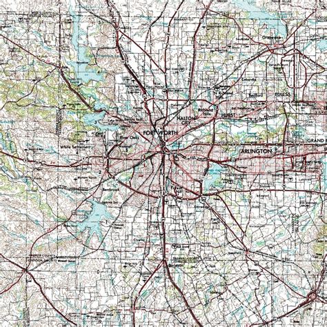 Fort Worth Tx Topographical Map Custom Map Map Topographic Map