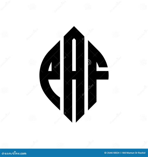 Paf Circle Letter Logo Design With Circle And Ellipse Shape Paf